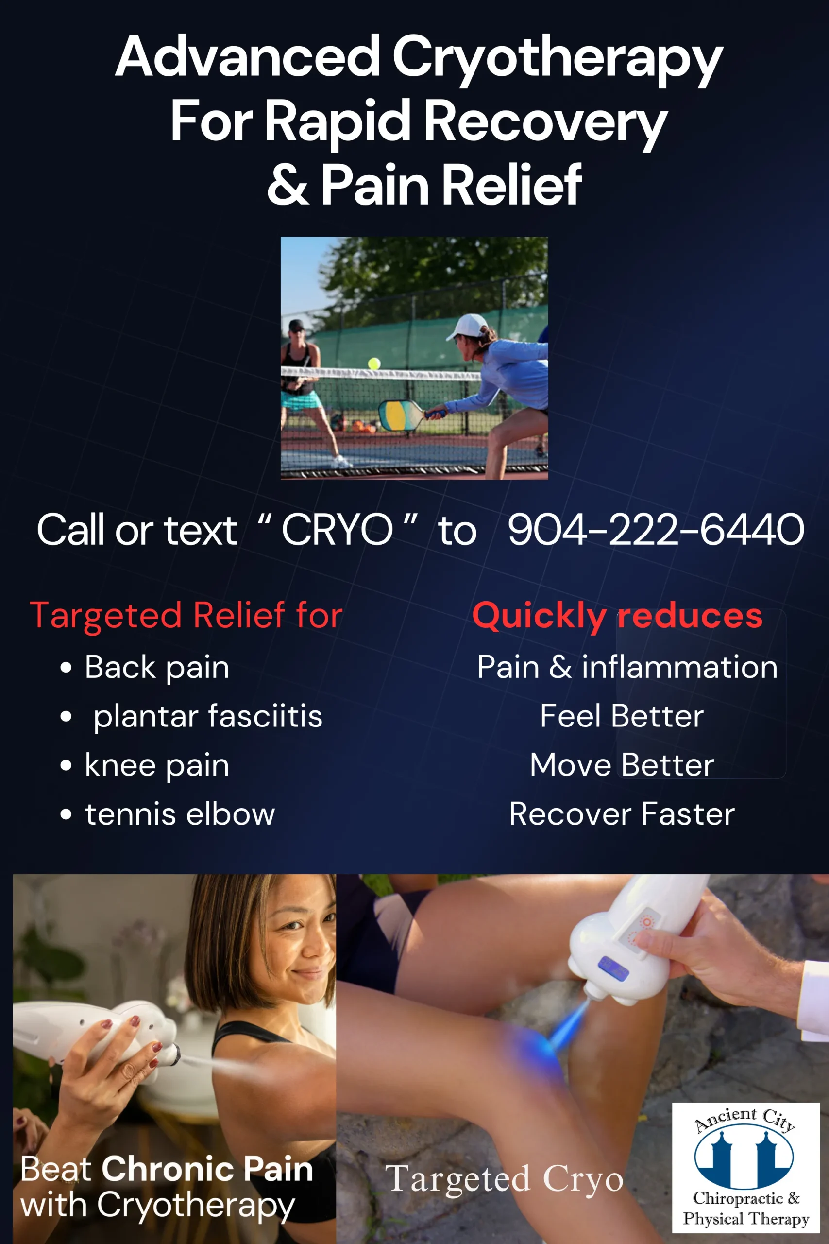 Chiropractic St Augustine FL Cryotherapy Promotion